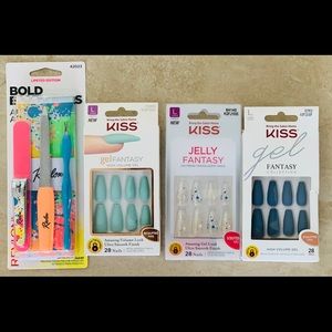 💅KISS 3-packs Fantasy Gel Nails & File Kit